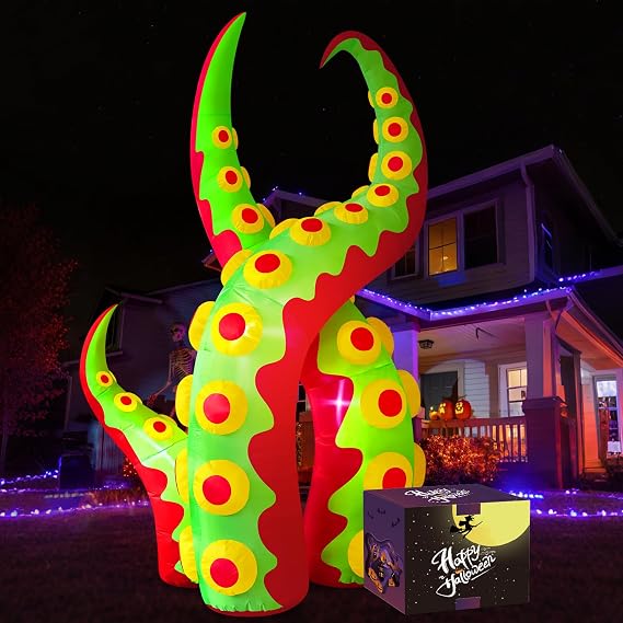 Danxilu 8 FT Halloween Inflatables Octopus Tentacles Outdoor Decorations