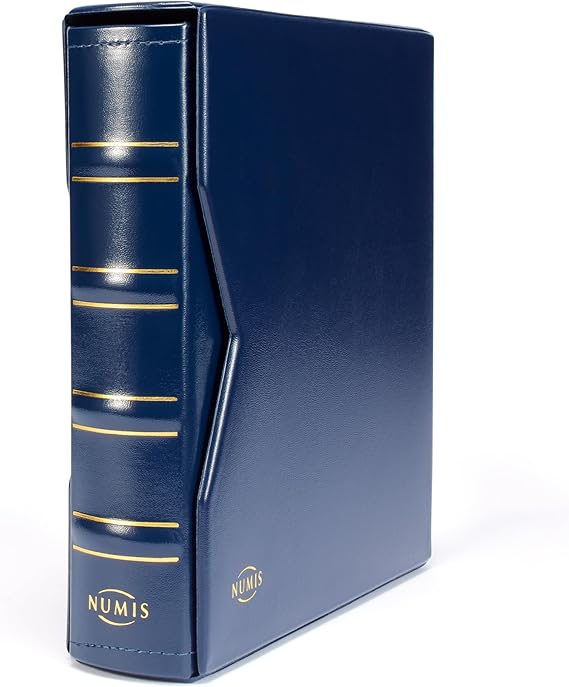 Leuchtturm 313617 coin album Numis, classic design with slipcase incl. 5 different pockets, blue