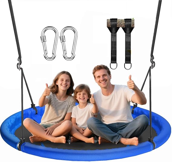 48 inch Saucer Tree Swing for Kids Adult, Larger Flying Swing forFamily