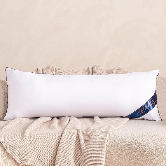 14 x 36 Inch Throw Pillow Insert, with Memory Foam Filling, White