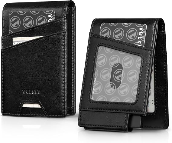 VULKIT Credit Card Holder Wallet for Men RFID Blocking