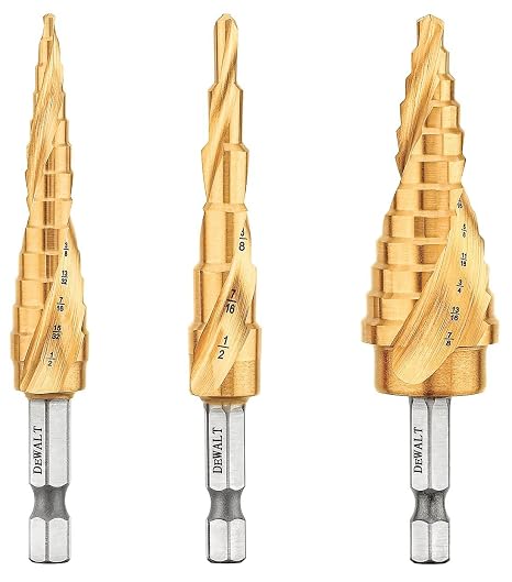DEWALT DWA1790IR 3-Piece IMPACT READY Step Drill Bit Set