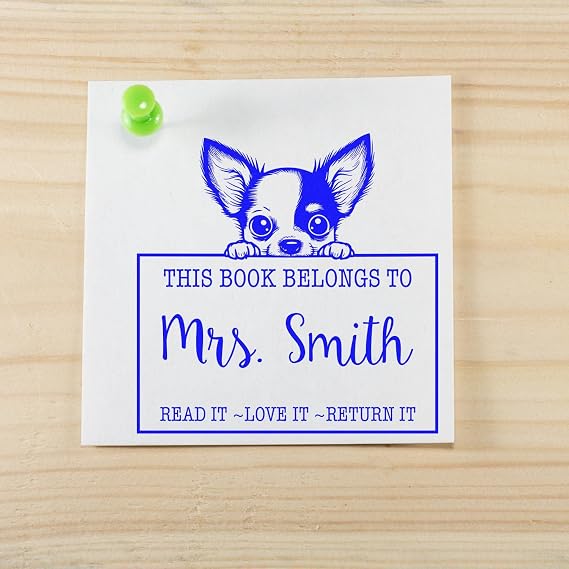 Chihuahua Dog Stamp - Ideal for Artists, Ownership Stamp, Chihuahua Lovers, Durable and Slim Design, Essential Art Supply for Creative Expression