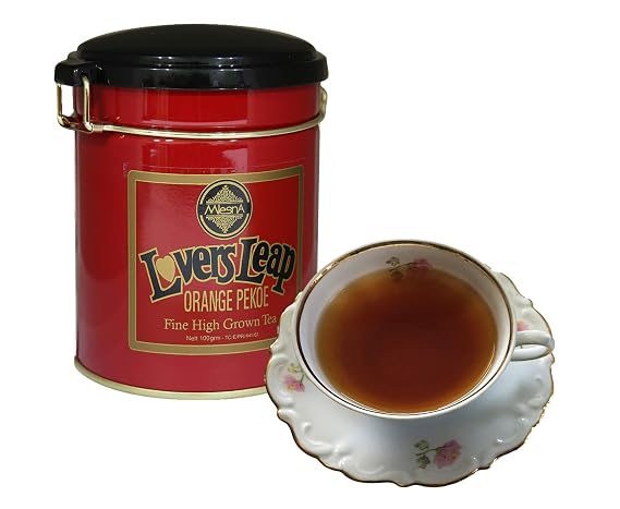 Mlesna Lovers Leap Ozone Friendly Pure Ceylon Loose Black Tea Collection, Orange Pekoe Fine High Grown Tea Perfect for Hot Tea or Iced Tea - Hinge Canister Gift Item