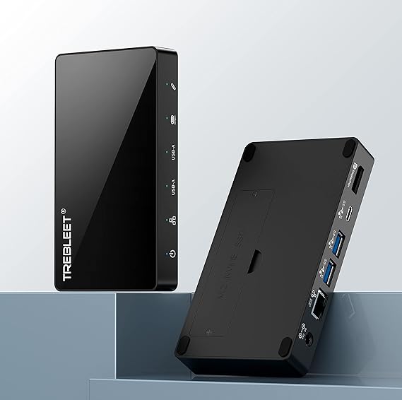 Mini Dock Station, 8 in 1 USB4 Hub and SSD Enclosure, Compatible with Thunderbolt 3, Thunderbolt 4, 40Gbps to NVME M.2 2280 Hard Drive, 60W PD Charging for Mac Book and Windows OS