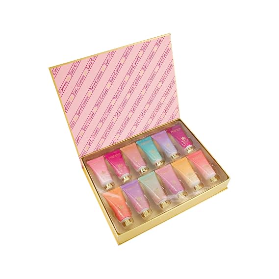 Juicy Couture Hand Lotion Set for Women 12 Pack Mini Hand Cream, Moisturizing Bath Products, Travel Size Bubble Scented Lotions