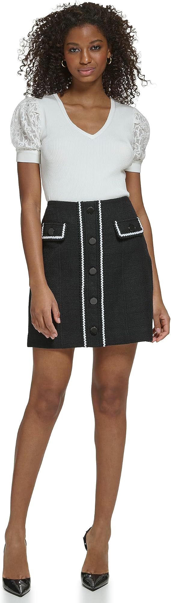 Karl Lagerfeld Women's L3anu335-blk-10