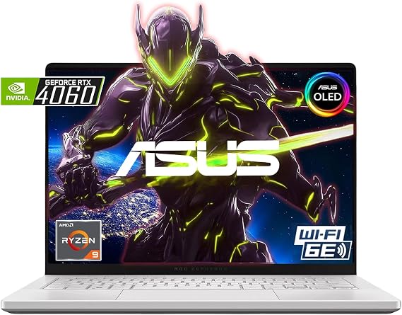 ASUS 2024 MUX ROG Zephyrus G14 14" OLED 120HZ 3K(2880 x 1800) Gaming Laptop - AMD RYZEN 9 8945HS - NVIDIA GEFORCE RTX 4060-4TB SSD Win 11 Home-W/Mouse PAD