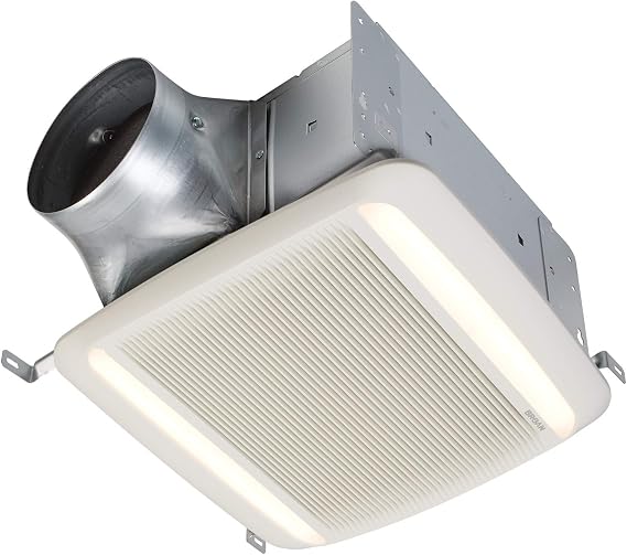 Broan-NuTone QTXE110150DCL Bathroom Ventilation LED Light, Energy Star Certified, 110-130-150 CFM Bath Fan, White