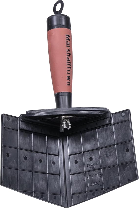 Marshalltown Exact Angle Inside Corner Trowel, Drywall, Assembled in USA | Nylon Blade Fits Inside Corners from 90 to 154 Degrees for Drywall and EIFS, DuraSoft Handle, EA917