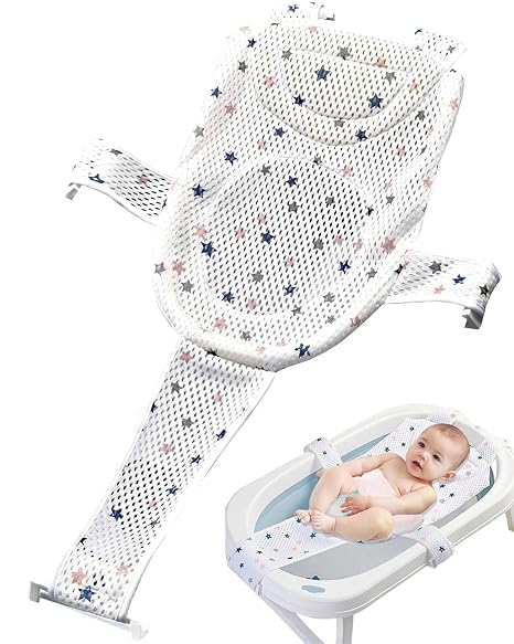 Baby Bath Seats Shower Net Baby Bath Net Adjustable Bath Seat Net Bath Pillow Non-Slip Bath Seat Net Baby Bath Mat Baby Bath Net Baby Bath Pad for Newborns Adjustable