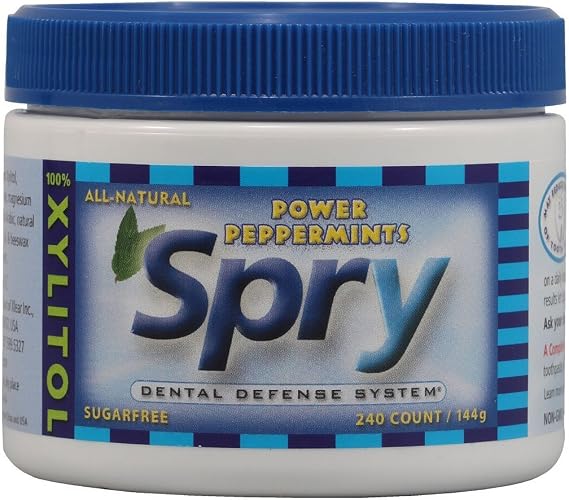 Xlear Spry Power Peppermint Mints, 240 Count