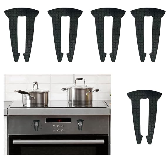 5 Pack Gas Stove Knob Locks for Toddler Safety, Silicone Childproof Oven Knob Locks,Stove Knob Safety Covers,Heat Resistant Stove Safety Locks for Kids & Pets, Prevent Accidental Touch, Black