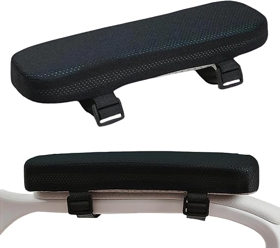 2-Piece,Office Chair Arm Covers,Office Chair Arm Pads,Cooling Gel Pads,Suitable for Gaming Chairs,Armrest with Memory Foam, Adjustable Strap Design