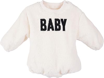 Salute Baby Girls Long Sleeve Fleece Romper Bodysuit Fluffy Onesies Polyester Snowsuit for Infant