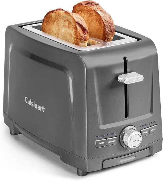 Cuisinart Core Collection 2-Slice Toaster | Extra-Long Slots for Artisan Bread | Bagel Setting |High-Lift Quickview | Single Slice & Defrost Functions | +30sec Toast Boost |Removable Crumb Tray