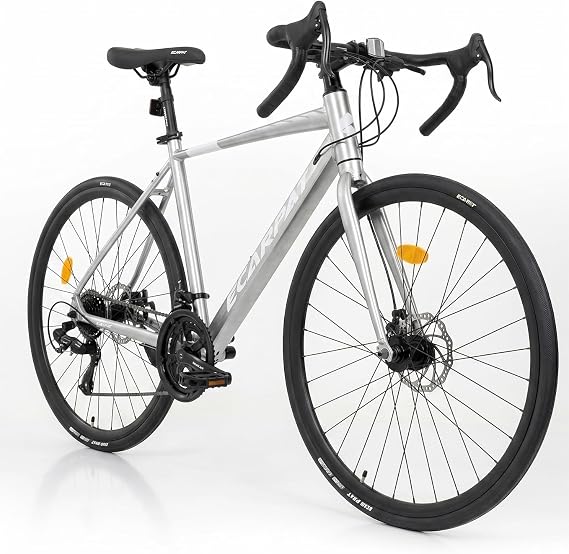 700C Road Bike 16 Speed, Sport Bike Performance Aluminum Road Bike, City Commuter Bicycle with Dual Disc Brakes, Lightweight Racing Bicycle for Men &Women