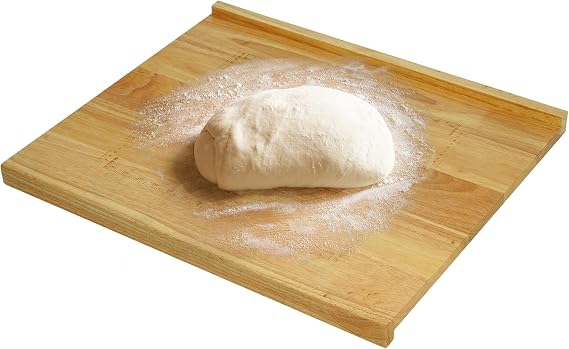 Wooden Chopping Board 51 x 61 x 2 cm Non-Slip Chopping Board with Tape Measure Use as Breakfast Boards Kitchen Boards Serving Boards Bread Boards (1 Pack)