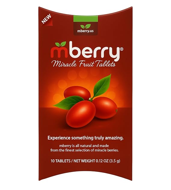 mberry Miracle Berry Tablets, Miracle Fruit Snacks, 10 Count, .12 Ounce, Pack of 1