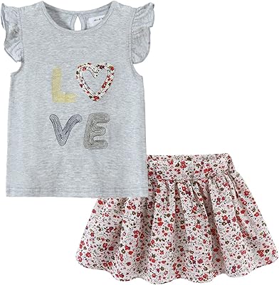 Mud Kingdom Girls Outfits Cute Cartoon Polka Dots Summer Holiday Clothes Sets