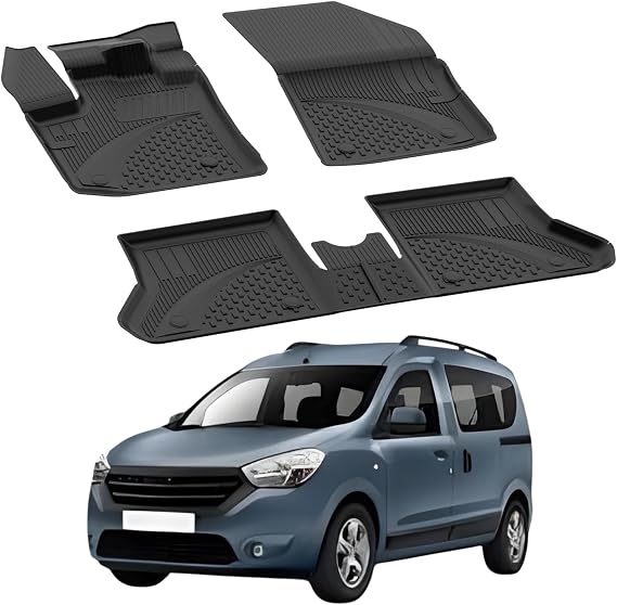 Sahler Floor Mats fits Dacia Dokker 2012-2026 | Custom Fit Floor Liner for Cars | Premium Quality Car Mats Black | Odorless All Weather Waterproof Durable 4.5D Liner