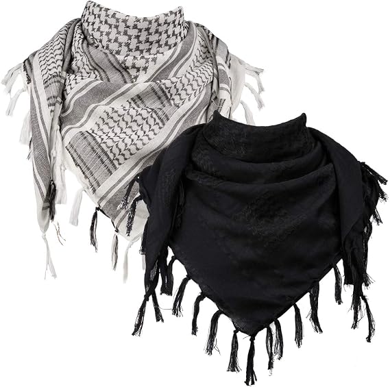 FREE SOLDIER Scarf Military Shemagh Tactical Desert Keffiyeh Head Neck Scarf Arab Wrap with Tassel 43x43 inches