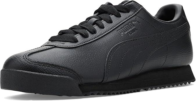 Puma Men's Roma Sneaker, Puma Black-Puma Black, 7.5