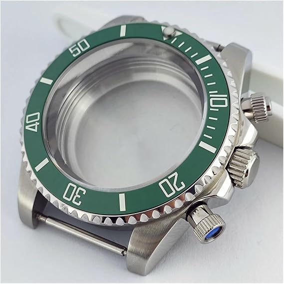 ZHGUIMING 40mm case VK63 case refitted luxury case sapphire glass stainless steel case suitable for vk63 quartz movement watch accessories(Case 6)
