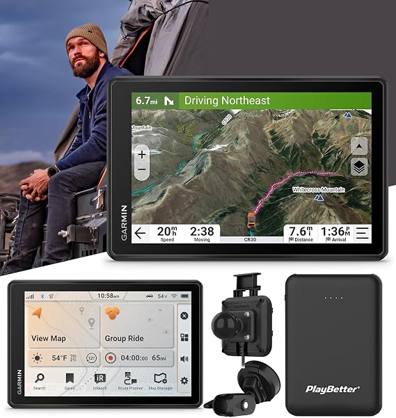 Garmin Tread 2 Overland Off-Road GPS Navigator PlayBetter Bundle | 8" All-Terrain Navigator, Ultrabright Display, Topo Maps, Elevation, Satellite Imagery | Includes 5000mAh Portable Charger
