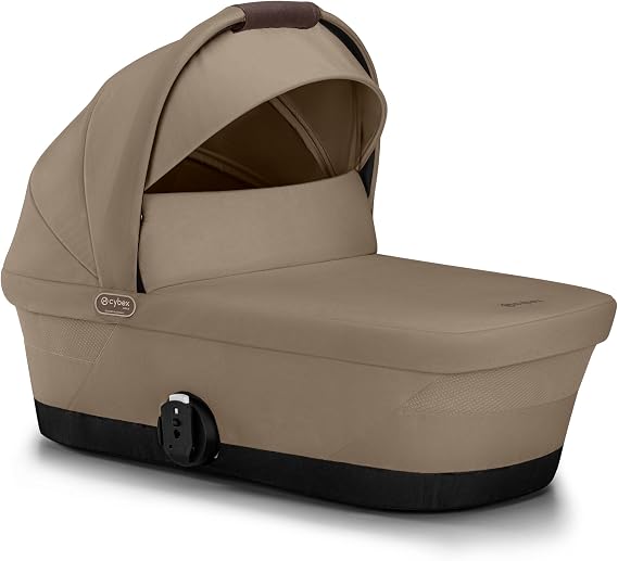CYBEX eGazelle/Gazelle S Cot - Almond Beige - Bassinet for Stroller - Compatible with Gazelle S 2 and eGazelle S Strollers - Birth to 20 lbs