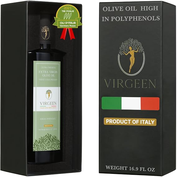N1 Drinking Extra Virgin Olive Oil - Italian Olive Oil from Italy 2026 Gold Awards Winner - 522 High Polyphenols evoo - 100% Unrefined and Cold pressed evoo for Drinking and Finishing Use
