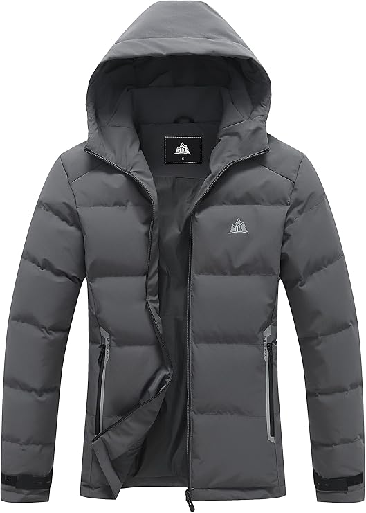 MOERDENG Women's Lightweight Full-Zip Puffer Jacket Warm Winter Coat | Water Resistant, Windproof, Adjustable Cuffs, Multiple Zipper Pockets For Daily Outdoor Use