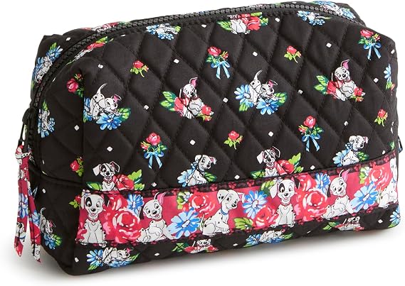 Vera Bradley Premium Cotton Disney Medium Cosmetic Makeup Bag, 101 Dalmatians