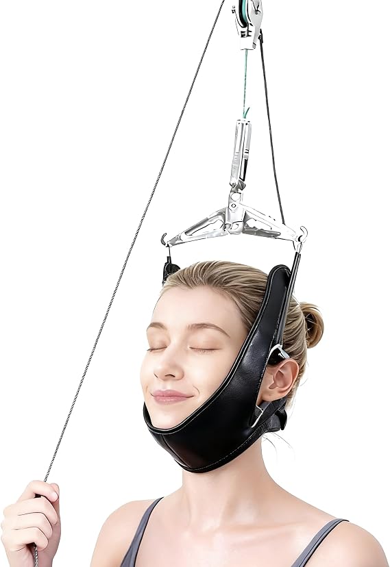 Neck Stretcher Cervical, Portable Neck Stretcher Hammock Over Door for Neck Pain ReliefCervical Neck Traction Device for Home Use