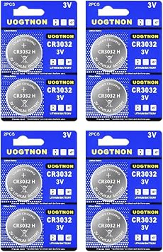 UOGTNON CR3032 3V Lithium Battery -Pack of 8