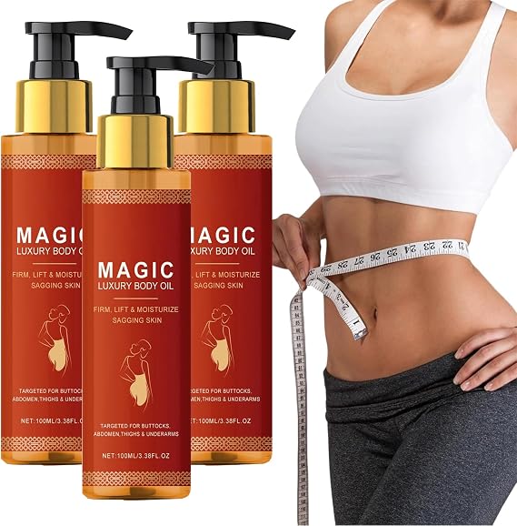 Skincu Glow Remedy Oil Skin Tightening, Firming Body Oil for Crepe Skins, Massage Oils for Dry Sagging Skin,Non Greasy Lightweight Moisturising Oil,Fast Absorbing for Arms,Legs,Full Body (3PCS, 100ml)