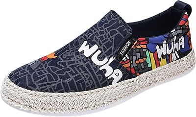 Canvas Mens Shoes Spring and Autumn Breathable Casual Flat Shoe Cover Wearing Linen Casual Cat Shoes for Men Casual