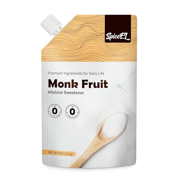 SPICEEL Natural Zero-Sugar Blend: Monk Fruit & Allulose Sweetener keto-friendl for guilt-free baking, beverages, and a healthy lifestyle. (1lb)