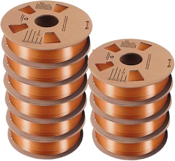 3D Printer Filament, 3D Printer Silk Filament, 1.75mm 10 Rolls 3D Printing Materials for 3D Printer&3D Pen(Silk 10RC)