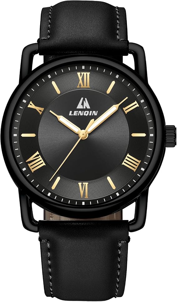 LN LENQIN Mens Watches Military Watch Analog Quartz Watches for Men Army Tactical Sports Field Watch Easy Reader 38 mm Waterproof Men's Wrist Watches with Nylon Band