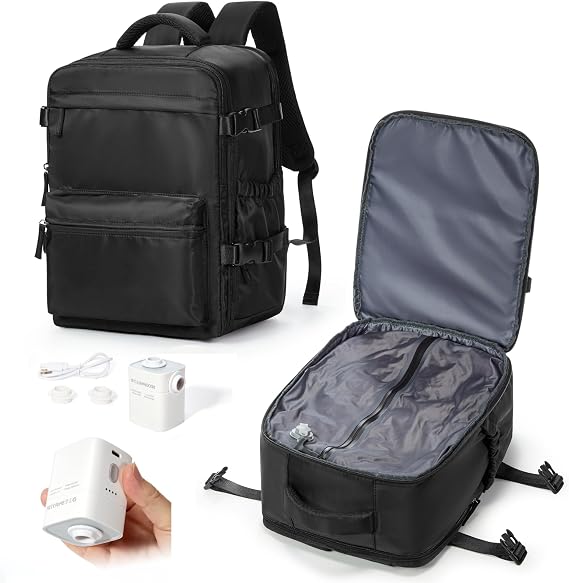 Vacuum Backpack Travel Bag Vacuum Compression Backpack with Pump Ryanair 40x30x20 Carry on Cabin Bag Wizzair Waterproof Casual Daypack