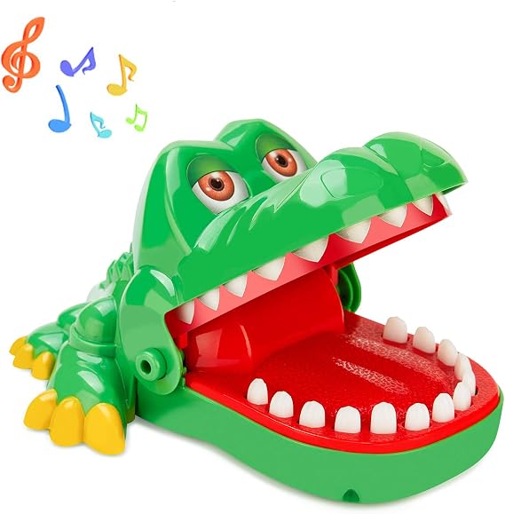 Crocodile Teeth Toys Game for Kids, Crocodile Biting Finger Dentist Games with Sounds Funny Alligator Teeth Game