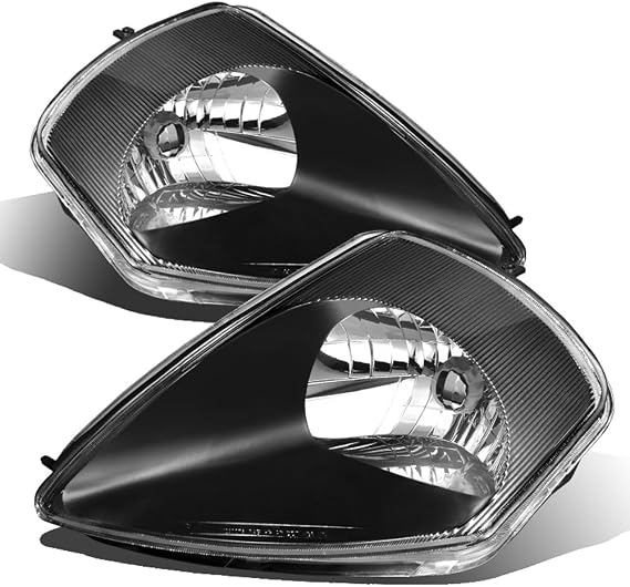 ACANII - For Blk 2000-2005 Mitsubishi Eclipse Replacement Headlights Headlamps Set Driver + Passenger Side
