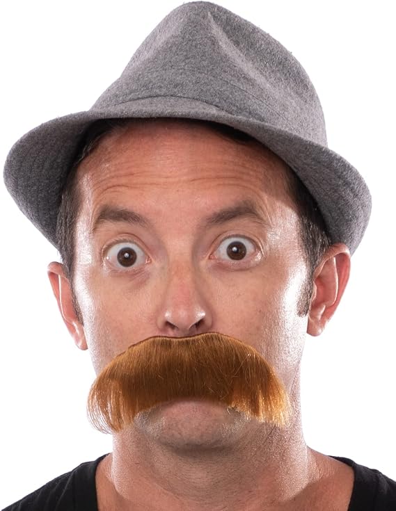 Walrus Mustache Plush and Hairy Full Cowboy Costume Mustache Stick On