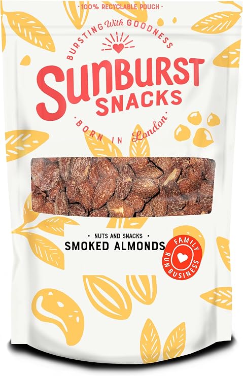 Sunburst Snacks Smoked Almonds, Whole Californian Almonds with a Roasted Smoked Flavour, 1KG
