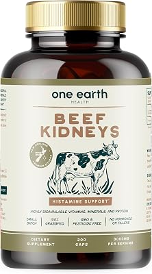 Grass Fed Beef Kidney Supplement - 200 Count New Zealand Sourced for Kidney Support and DAO Health