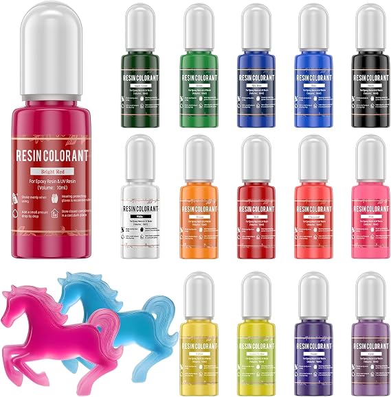 15 Colors Epoxy Pigment Translucent, KHKD RESIN Epoxy Resin Dye