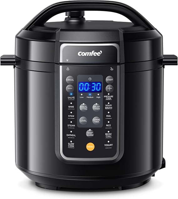COMFEE' 12-in-1 Electric Pressure Cooker, 6 Quarts, Nonstick Pot