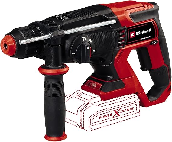 Einhell Cordless Rotary Hammer Drill 18V Power X-Change, 1.8J Impact Energy, Variable Speed, 4 Functions, with Carry Case, Without Battery TE-HD 18/2