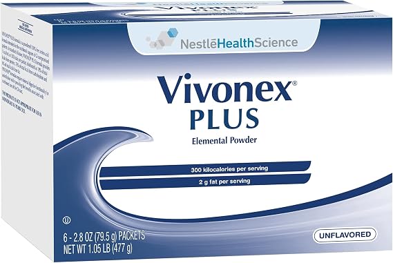 Nestle Vivonex Plus Oral Supplement Unflavored 2.8 oz Packet 6 Ct, Useful in Stressed, Catabolic Patients